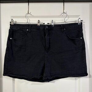 Terra & Sky Black Denim Shorts Women’s Plus Size 26W
